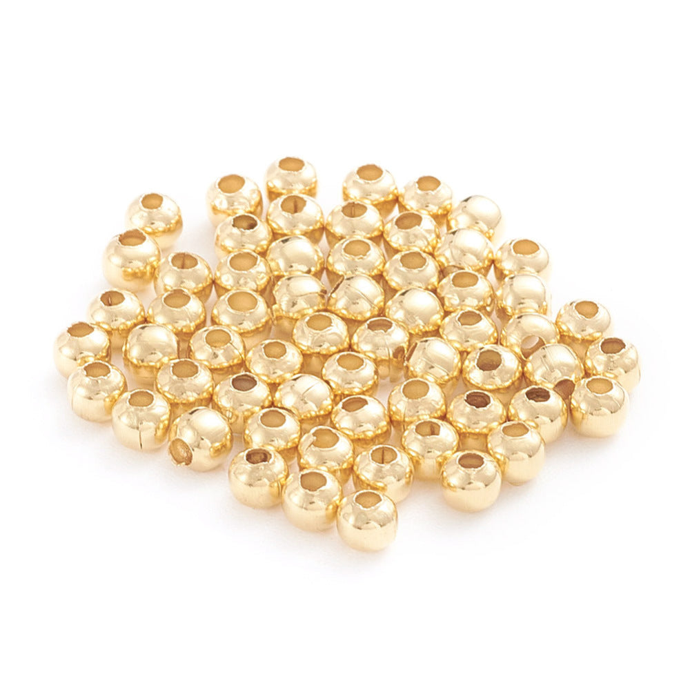 304 Stainless Steel Hollow Round Beads 3mm – Gold – Approx. 500 Pieces | The Pink Bead Shop Canada