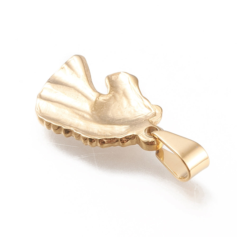Stainless Steel Horse Head Pendant – Gold Tone, 21×15mm The Pink Bead Shop