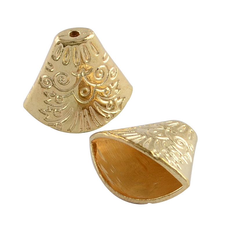 Bulk Tibetan Style Gold Alloy Bead Cones – 20.5mm | The Pink Bead Shop Canada