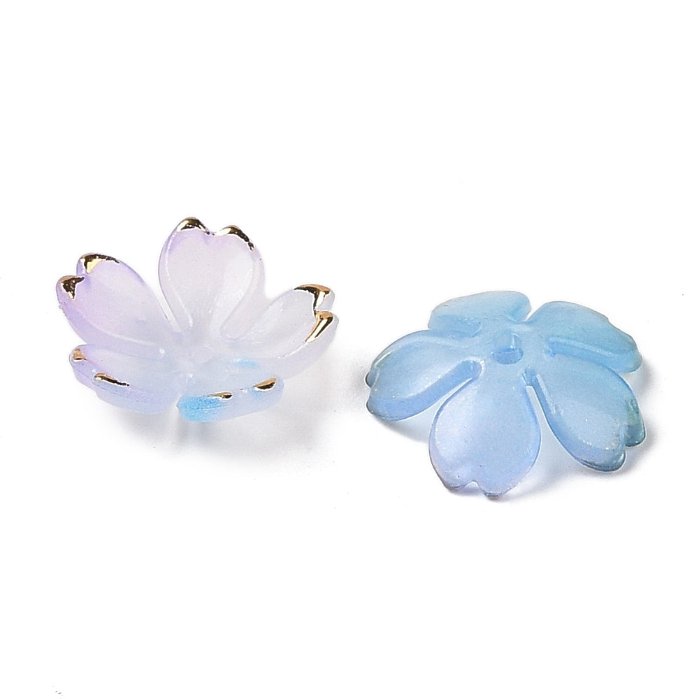 Lilac Camellia Acrylic Flower Bead Caps 17.5x18x5mm | Bulk | The Pink Bead Shop Canada