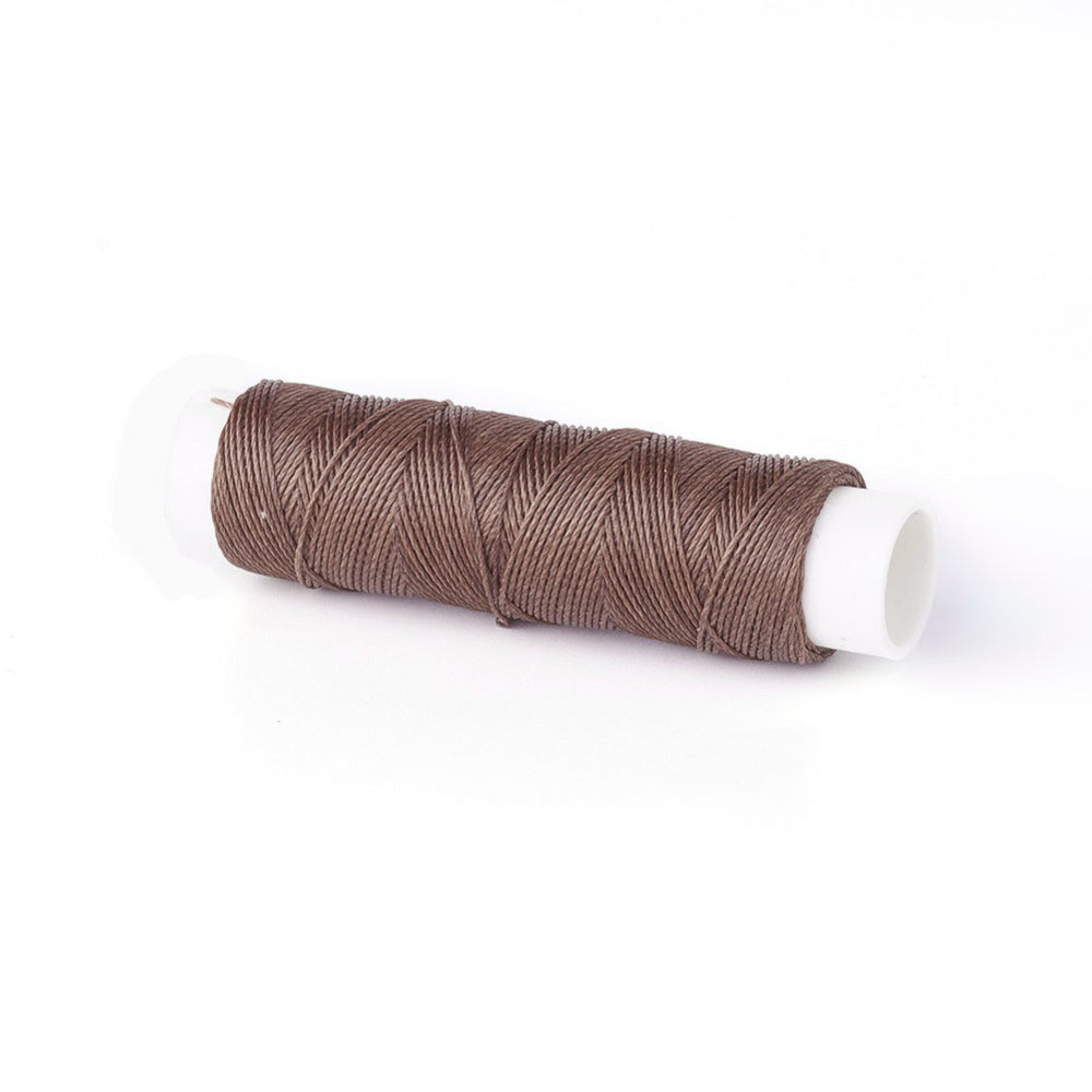 0.65mm Round Waxed Polyester Cord – Camel – 20 Metre Roll | The Pink Bead Shop Canada