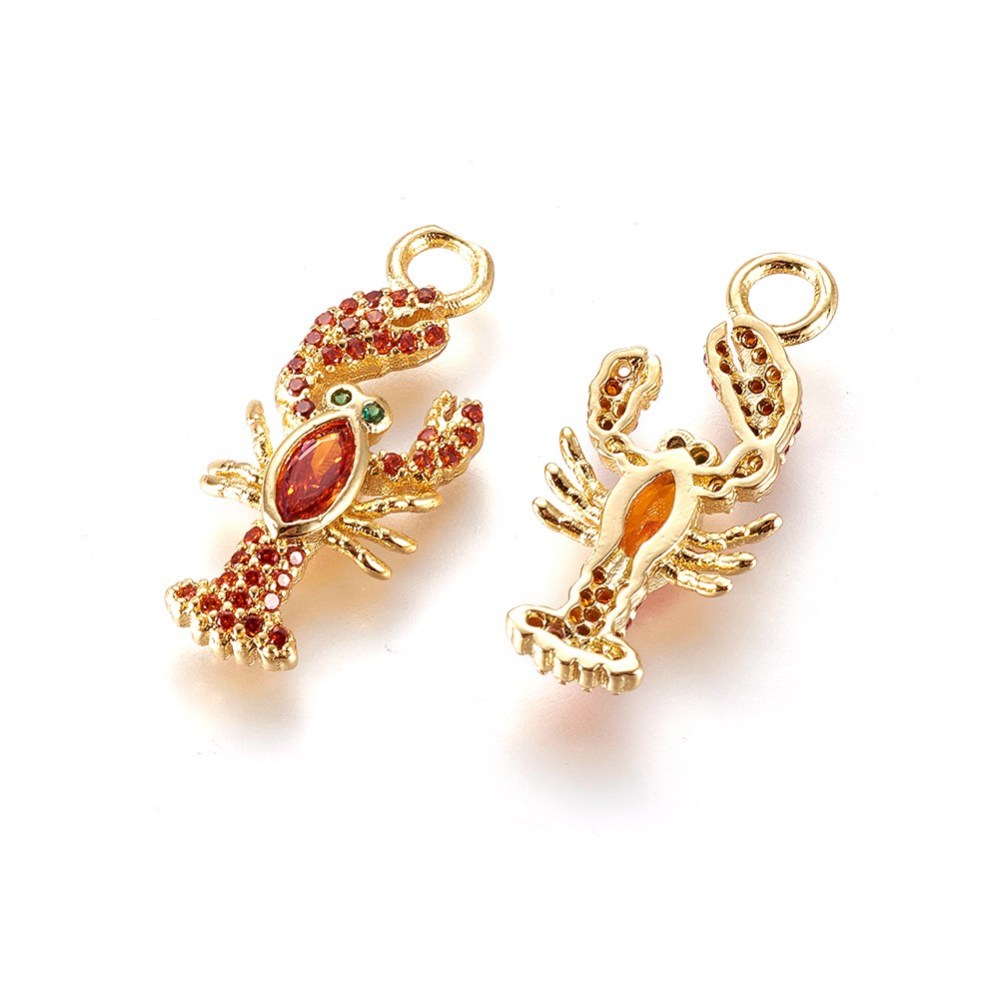 Pavé Cubic Zirconia Lobster Charms The Pink Bead Shop