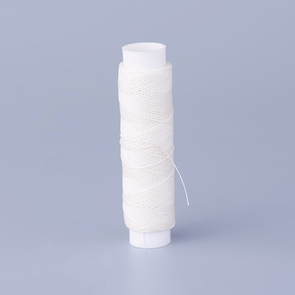 Round Waxed Polyester Twisted Cord, Micro Macrame Cord, Coffee, Black, White