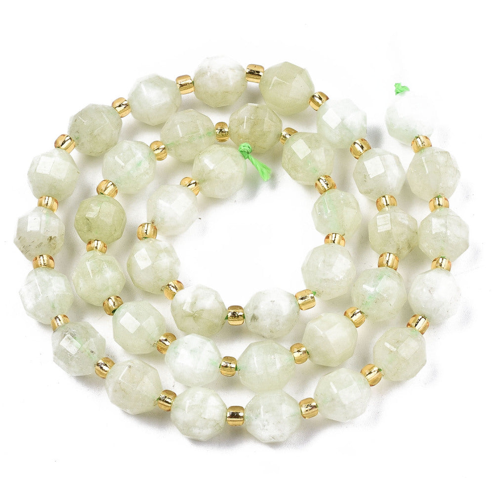 Dolomite Faceted Bead Strands Honeydew