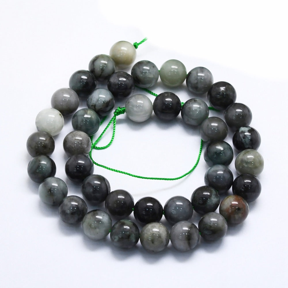 Natural Emerald Quartz Beads Strands, Round, 8mm