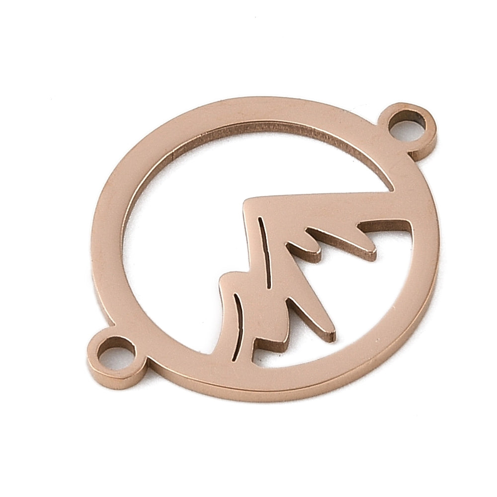 Mountain Stainless Steel Connector Rose Gold