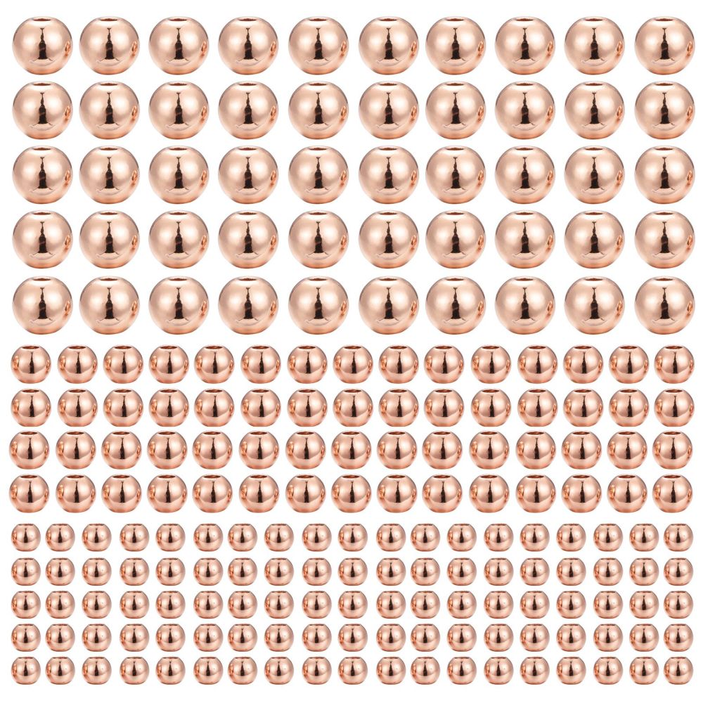 Rose Gold Spacer Beads Asst Size Box 120 pieces