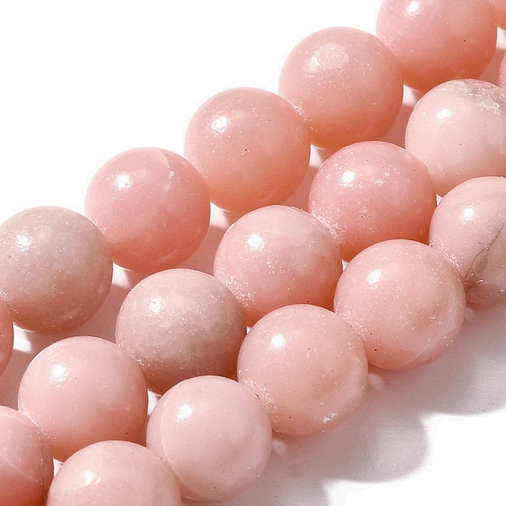 Pink Opal Natural Round 8mm Bead Strands