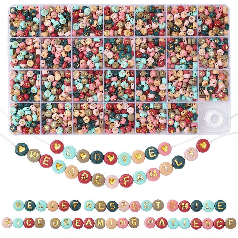 Alphabet Spacer Beads