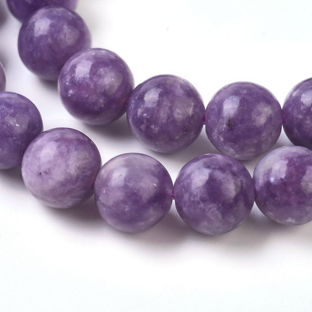 Lepidolite/Purple Mica Stone Bead Strands 8mm