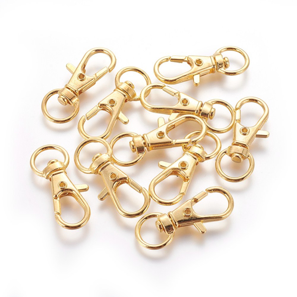 Swivel Lobster Claw Clasps, Swivel Snap Hook Golden 5 Pack