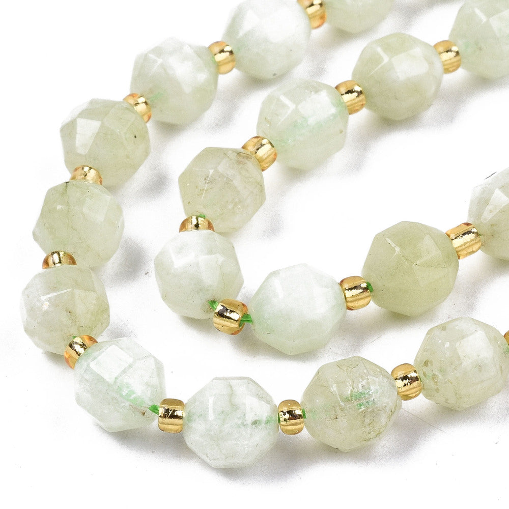Dolomite Faceted Bead Strands Honeydew