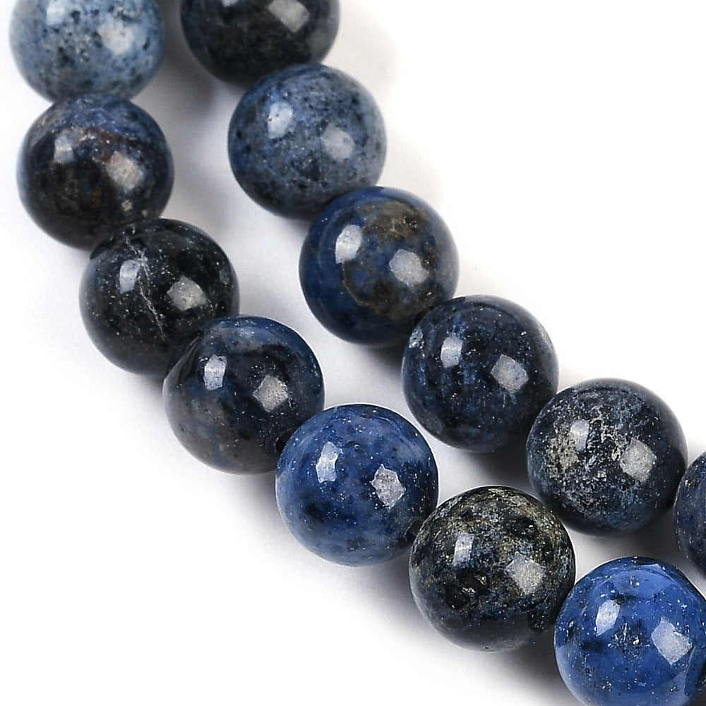 Natural Dumortierite Beads Strands, Round, 8mm