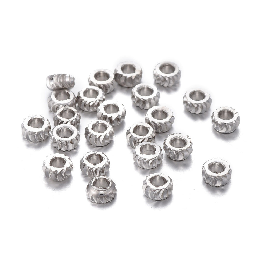 Brass Spacer Beads 50 pack Gold, Rose Gold, Silver 4MM