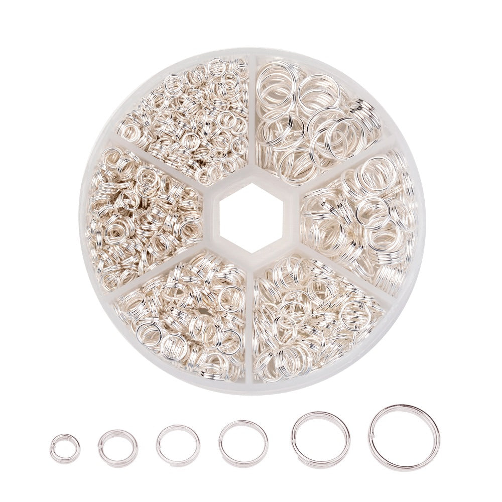 1 Box Iron Split Rings, Double Loops Jump Rings, 4mm/5mm/6mm/8MM/10MM