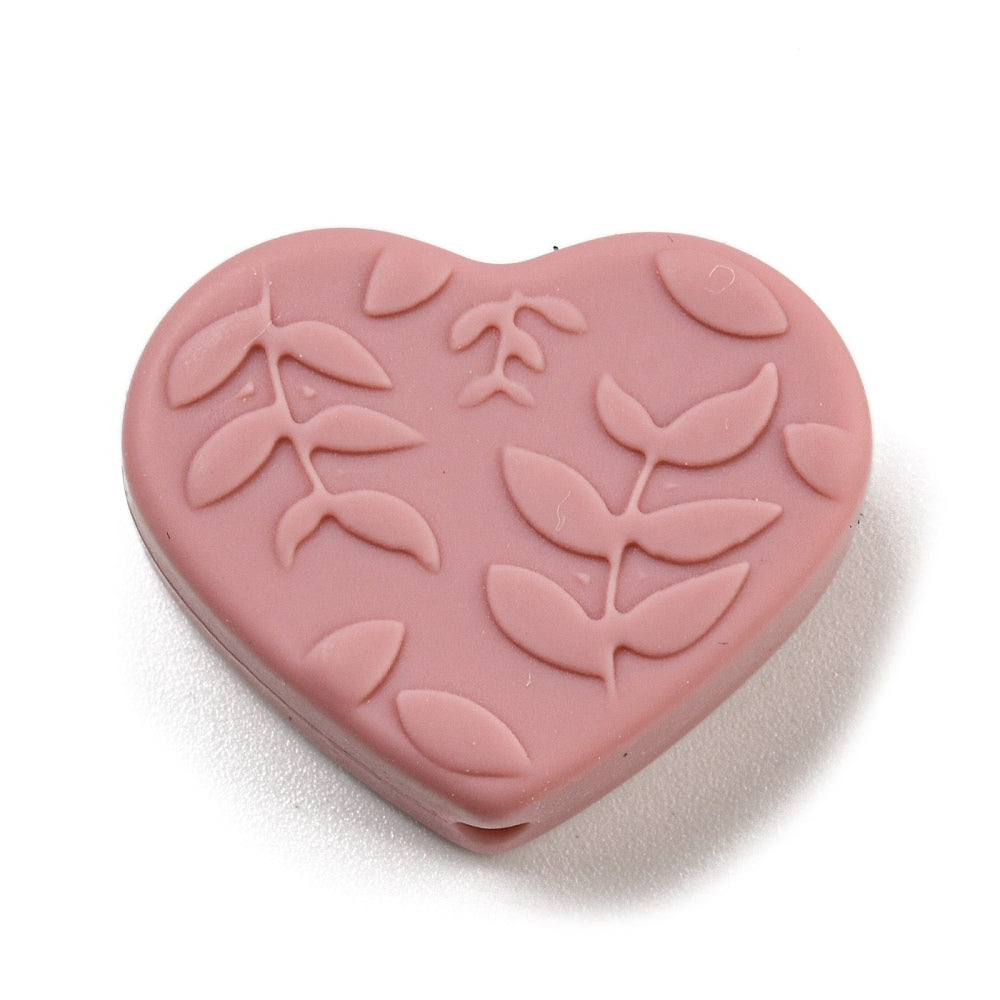 Silicone Heart Focal Beads