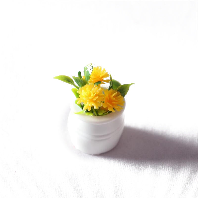 Mini Resin PVC Flower Potted Plant Model, Micro Landscape Fairy Garden Accessories