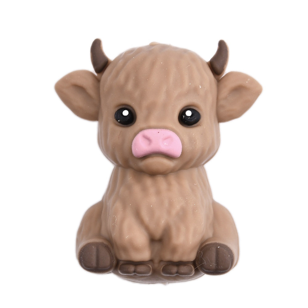 Silicone Beads, Highland Cow Focal Bead