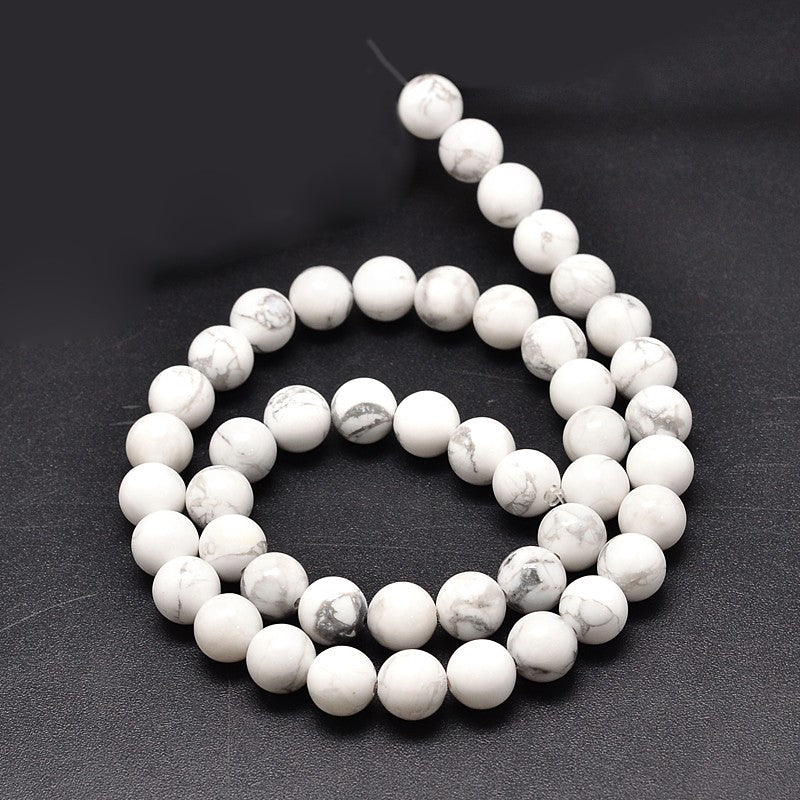 Natural Howlite Round Bead Strands 10mm