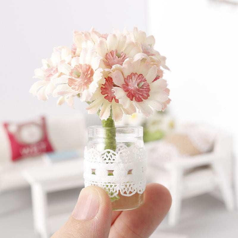 Miniature Chrysanthemum Potted, Micro Landscape Fairy Garden Accessories