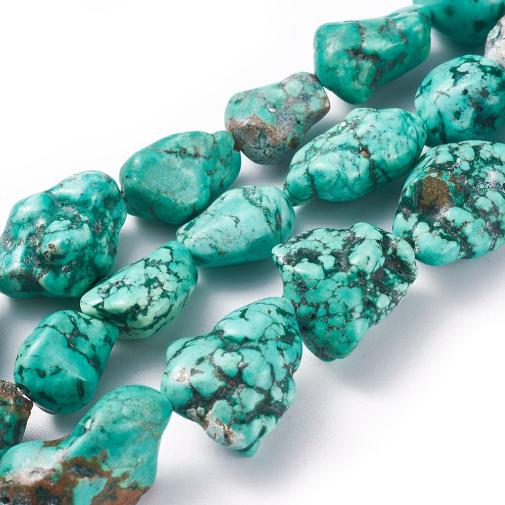 Magnesite 8mm Bead Strands Nuggets Turquoise