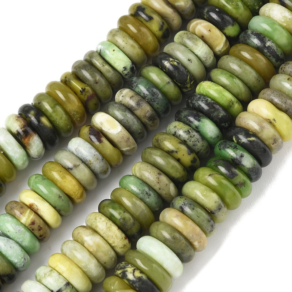 Natural Serpentine Beads Strands, Disc The Pink Bead Shop