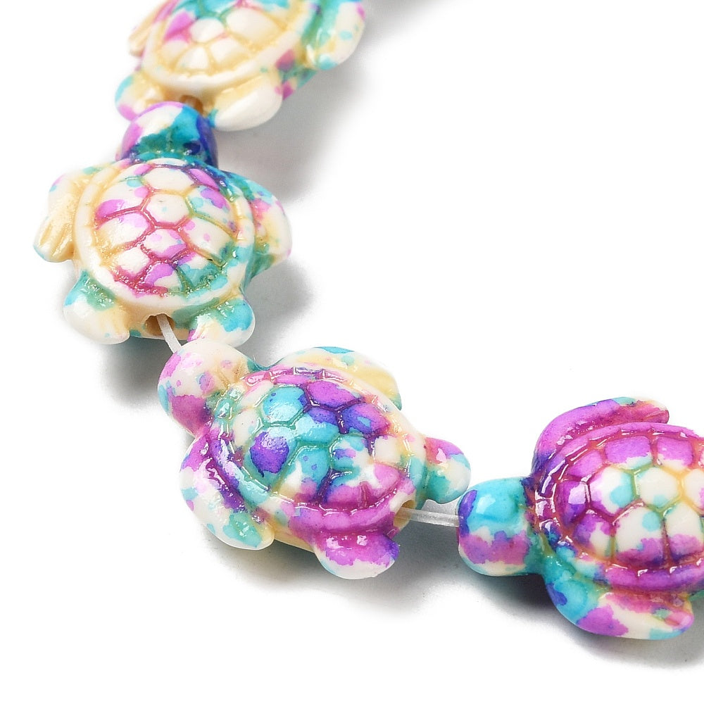 Sea Turtle Synthetic Turquoise Dyed Beads Strands