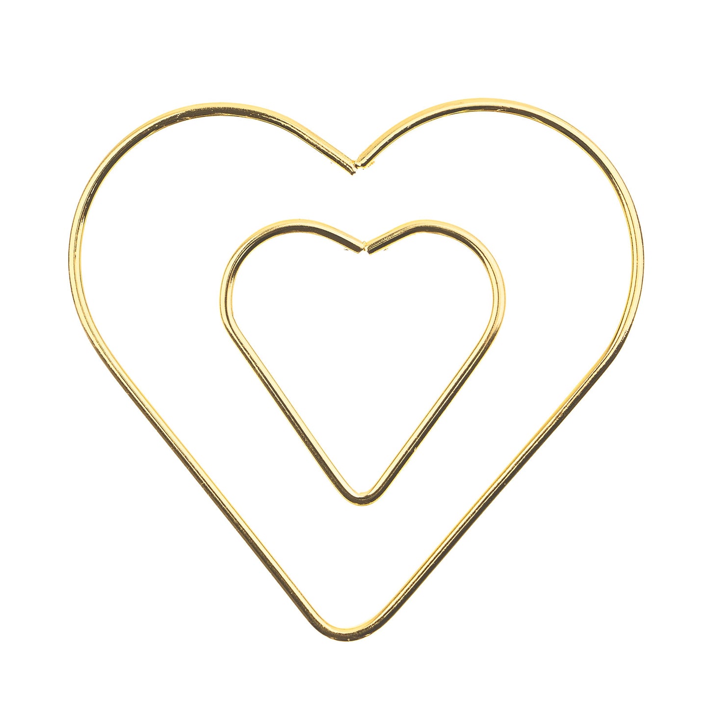 Metal Shapes Heart 2pcs 50mm/100mm Iron for Macrame, Suncatchers, Mobiles