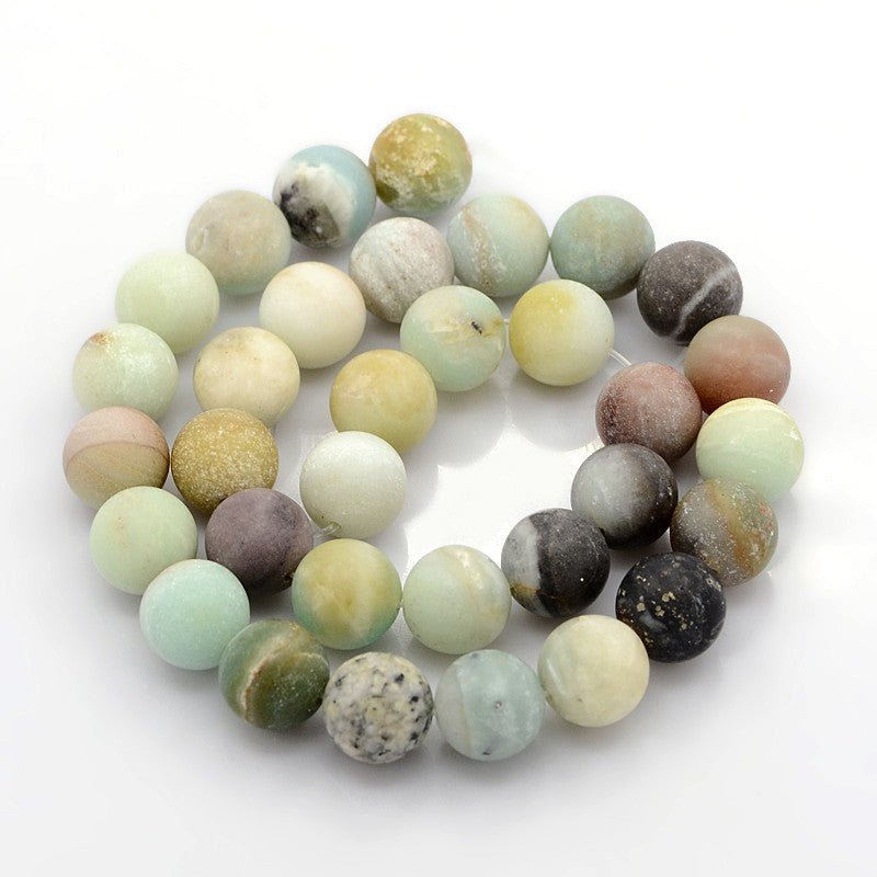 Amazonite Multicolor Frosted Asst Sizes