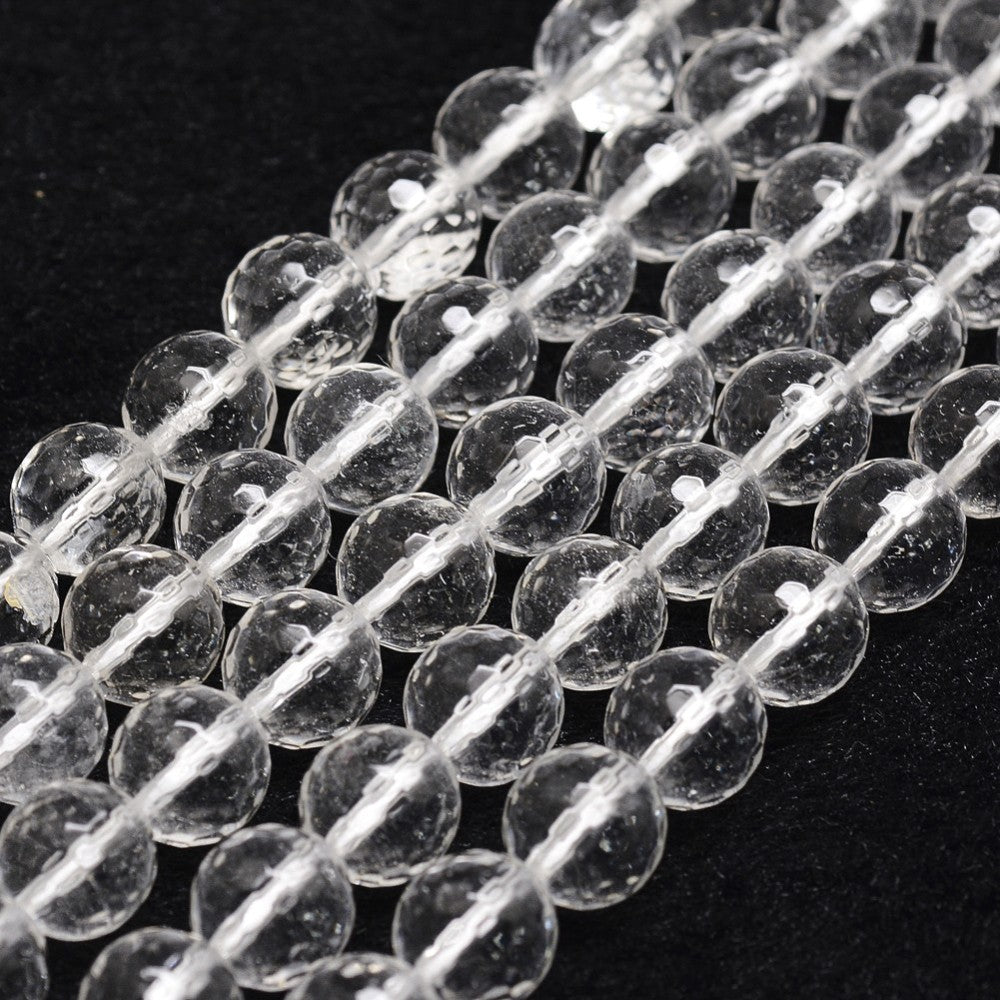 Clear Quartz Faceted Asst Sizes