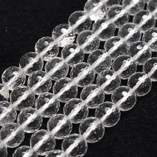 Clear Quartz Faceted Asst Sizes