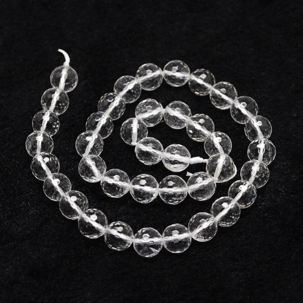 Clear Quartz Faceted Asst Sizes