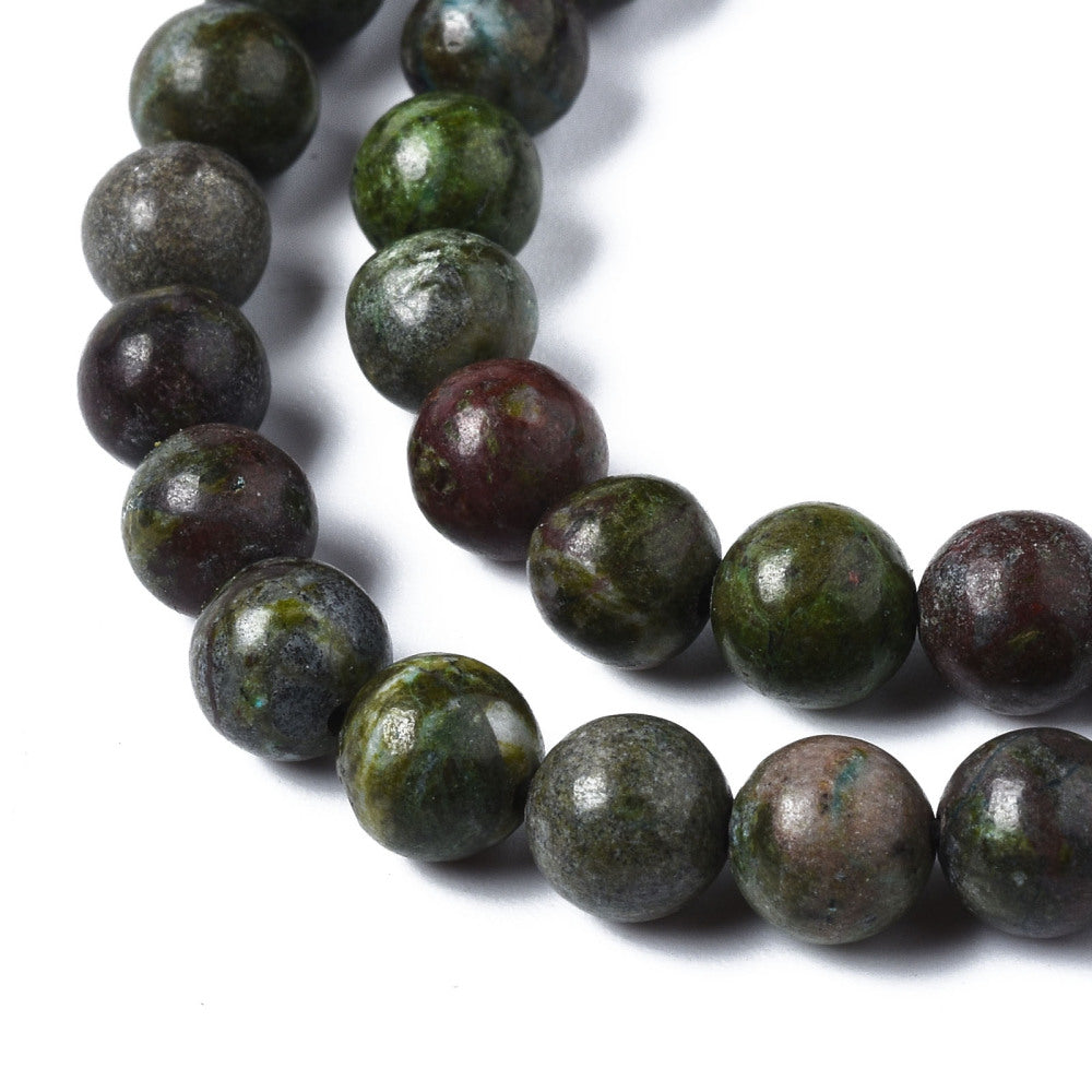 Variscite Beads – Natural Round 6mm (64–65pcs/Strand) The Pink Bead Shop