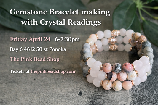 Gemstone Bracelet Makimg with Crystal Readings Friday April 24 6-7:30pm