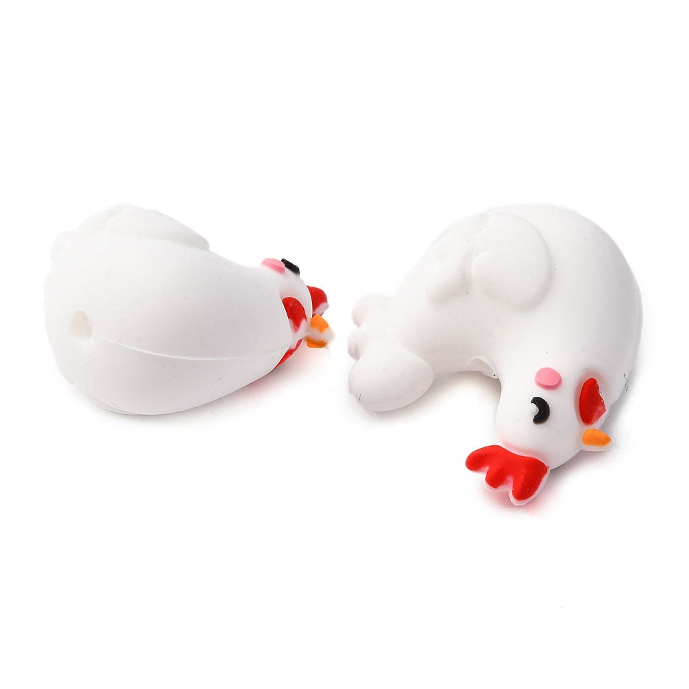 Chicken Silicone Focal Beads