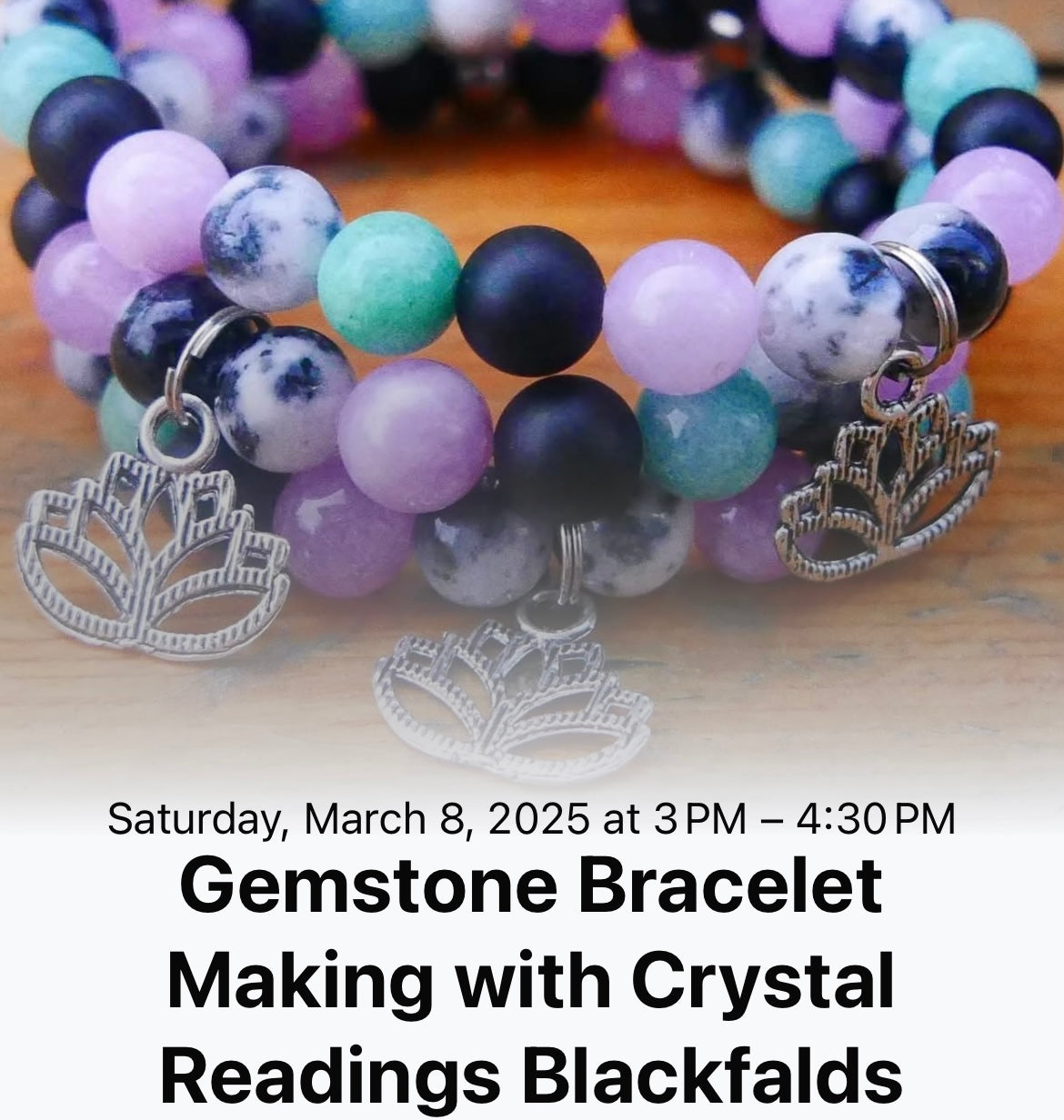 Gemstone Bracelet making with Crystal Readings Blackfalds