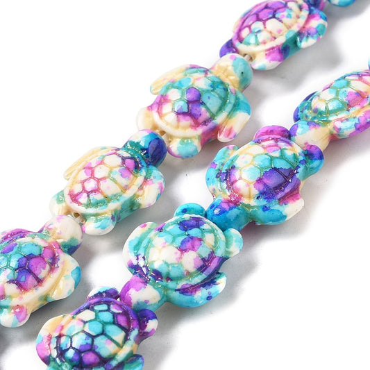Sea Turtle Synthetic Turquoise Dyed Beads Strands