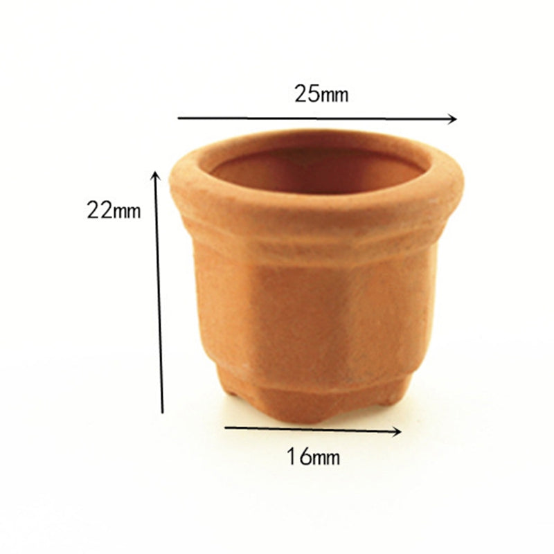 Mini Ceramic Flower Pot, for Fairy Gardens