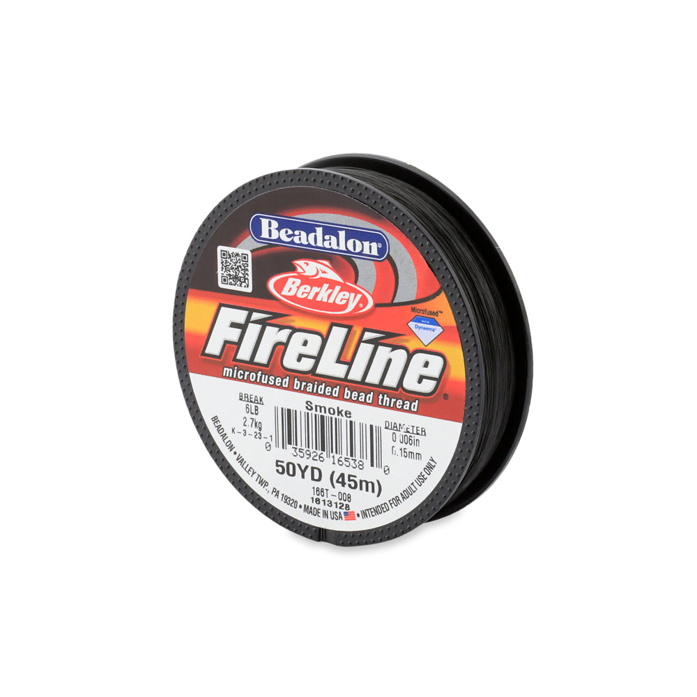 FireLine Braided Beading Thread – Smoke (All Sizes) The Pink Bead Shop