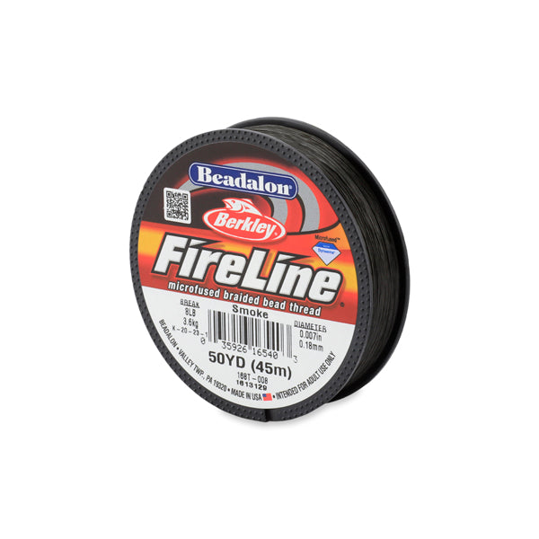 FireLine Braided Beading Thread – Smoke (All Sizes) The Pink Bead Shop