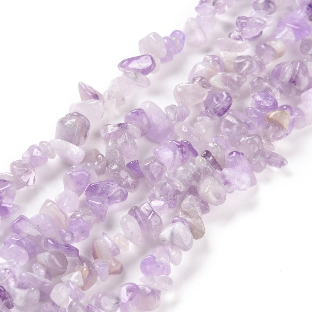 Natural light  Amethyst Chip Bead Strands Size: about 5~8mm wide