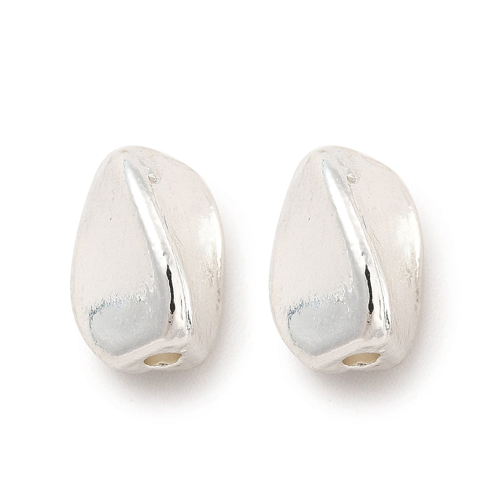 Twist Alloy Spacer Beads Silver 5 Pack