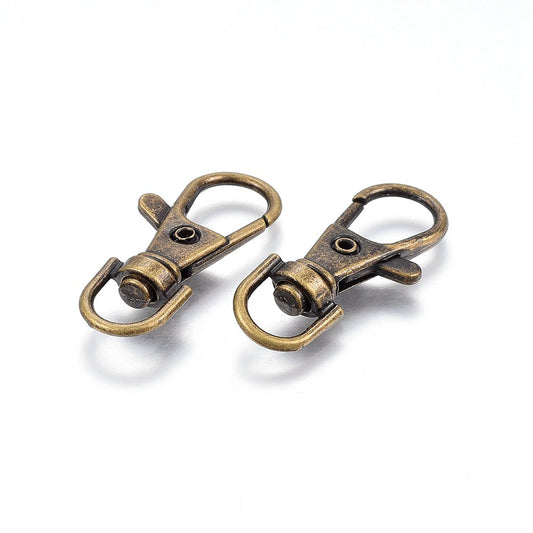 Swivel Clasps Alloy Antique Bronze 5 Pack