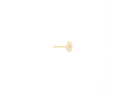 EAR POST FLAT 6MM GOLD LF/NF