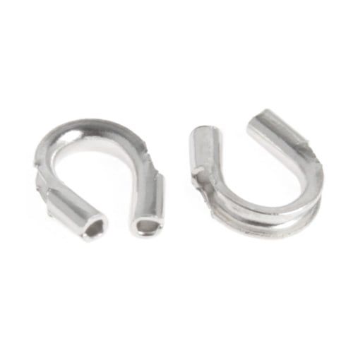 Wire Guardian 4x4mm Rhodium LF/NF | The Pink Bead Shop Canada
