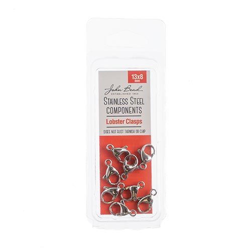 Stainless Steel Lobster Clasp 13x8mm 8pcs | The Pink Bead Shop Canada