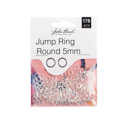 Must Have Findings Jump Ring Round 5x0.8MM Silver 178pcs | The Pink Bead Shop Canada