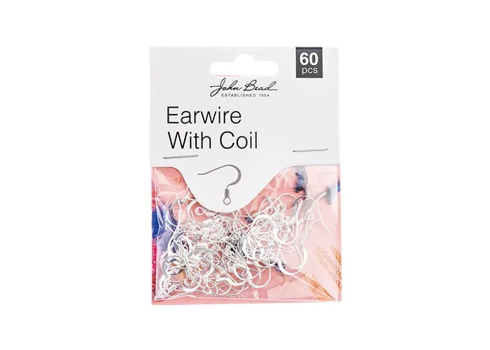 EARWIRE W/ COIL SILVER 60PCS