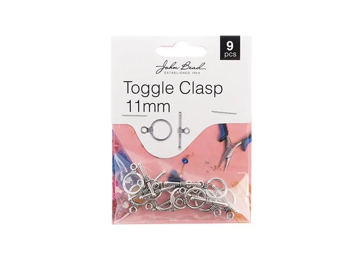 Must Have Findings - Toggle Clasp 11mm Antique Silver 9pcs