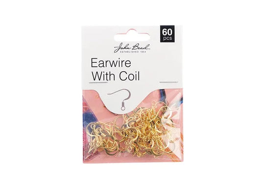 Earwire w/ Coil Gold 60pcs